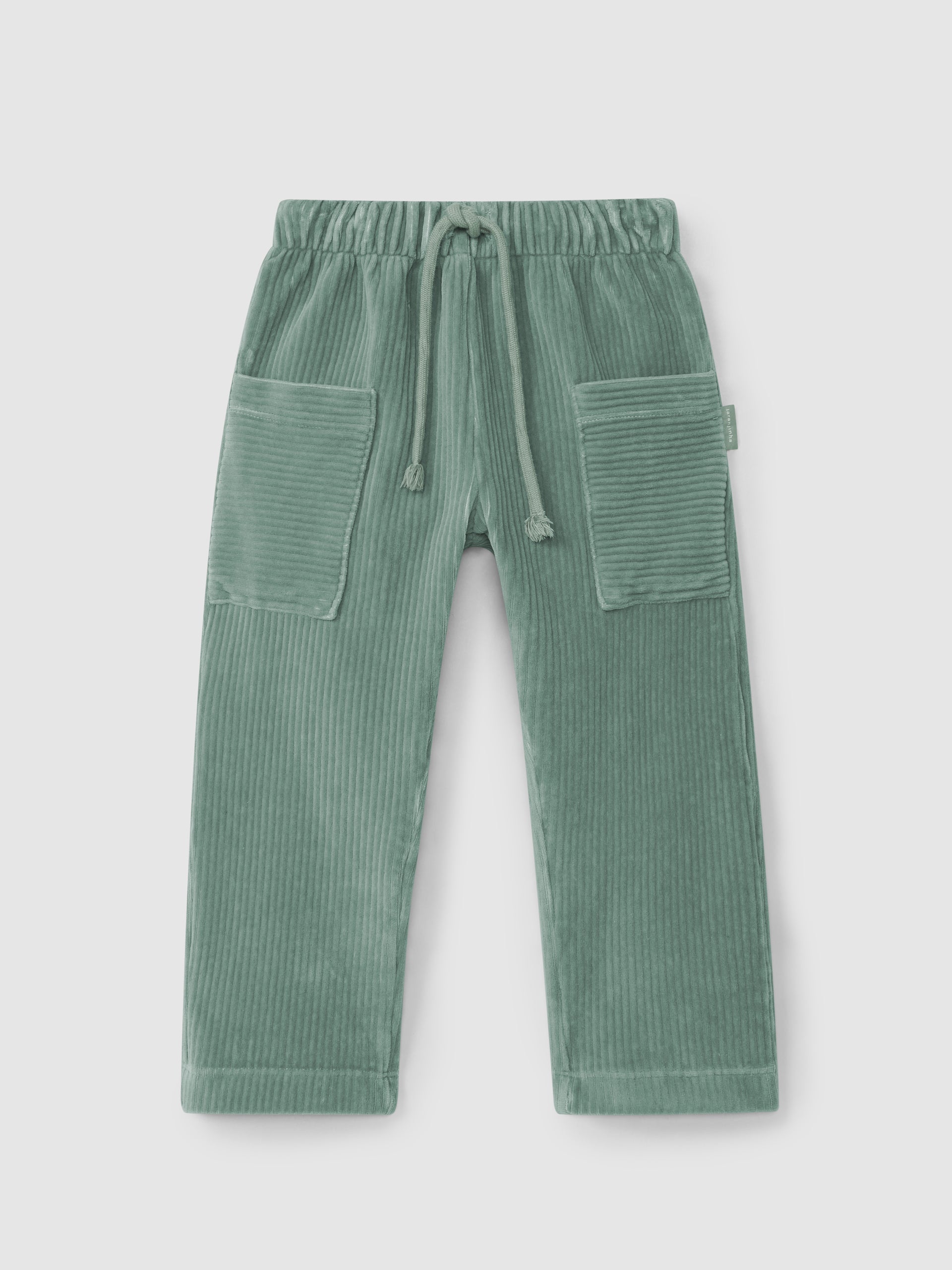 PANTALON EN TISSU DE TYPE VELOURS COTELE A POCHES