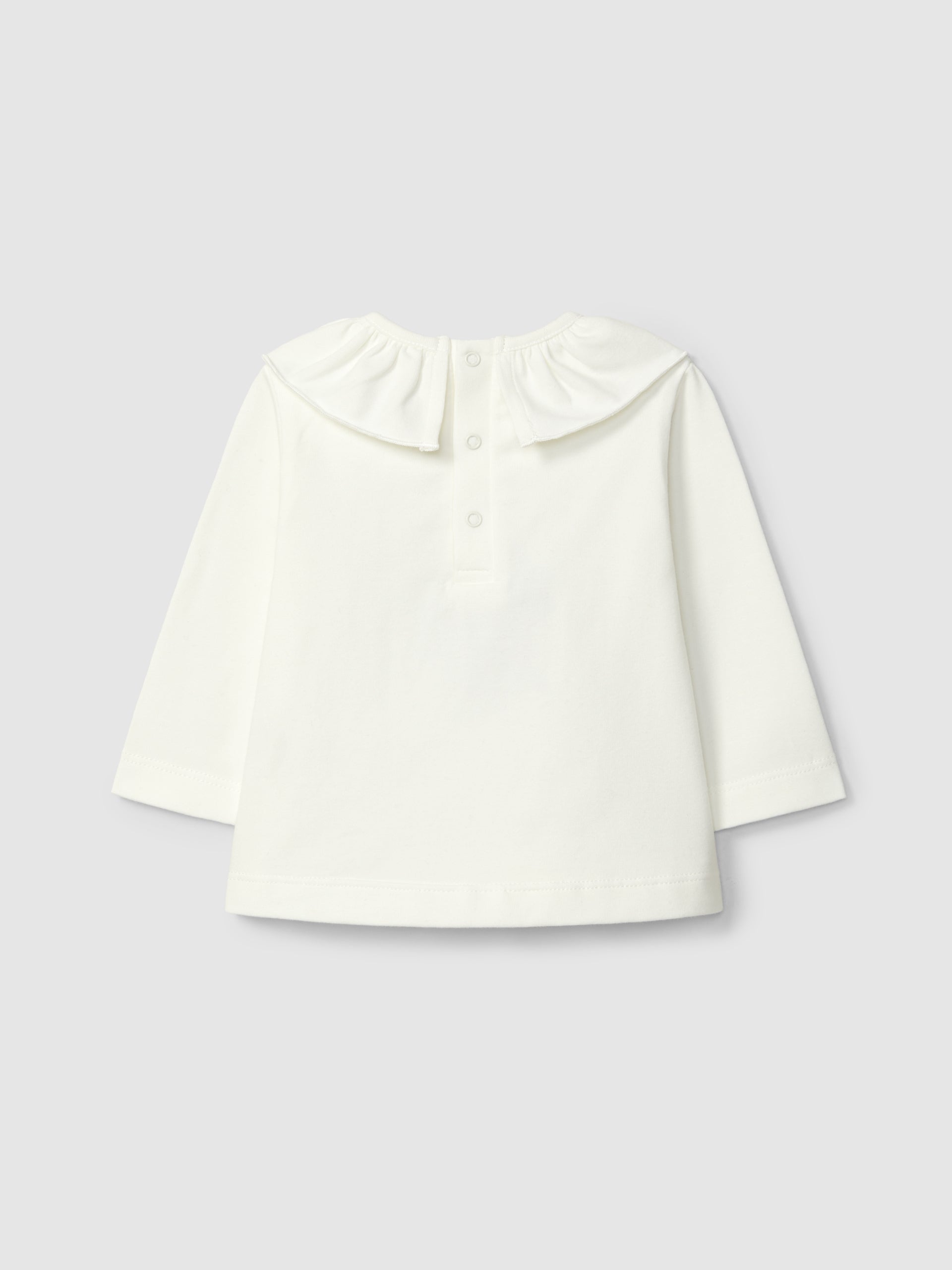 LONGSLEEVE A COL A VOLANT ET BRODERIE
