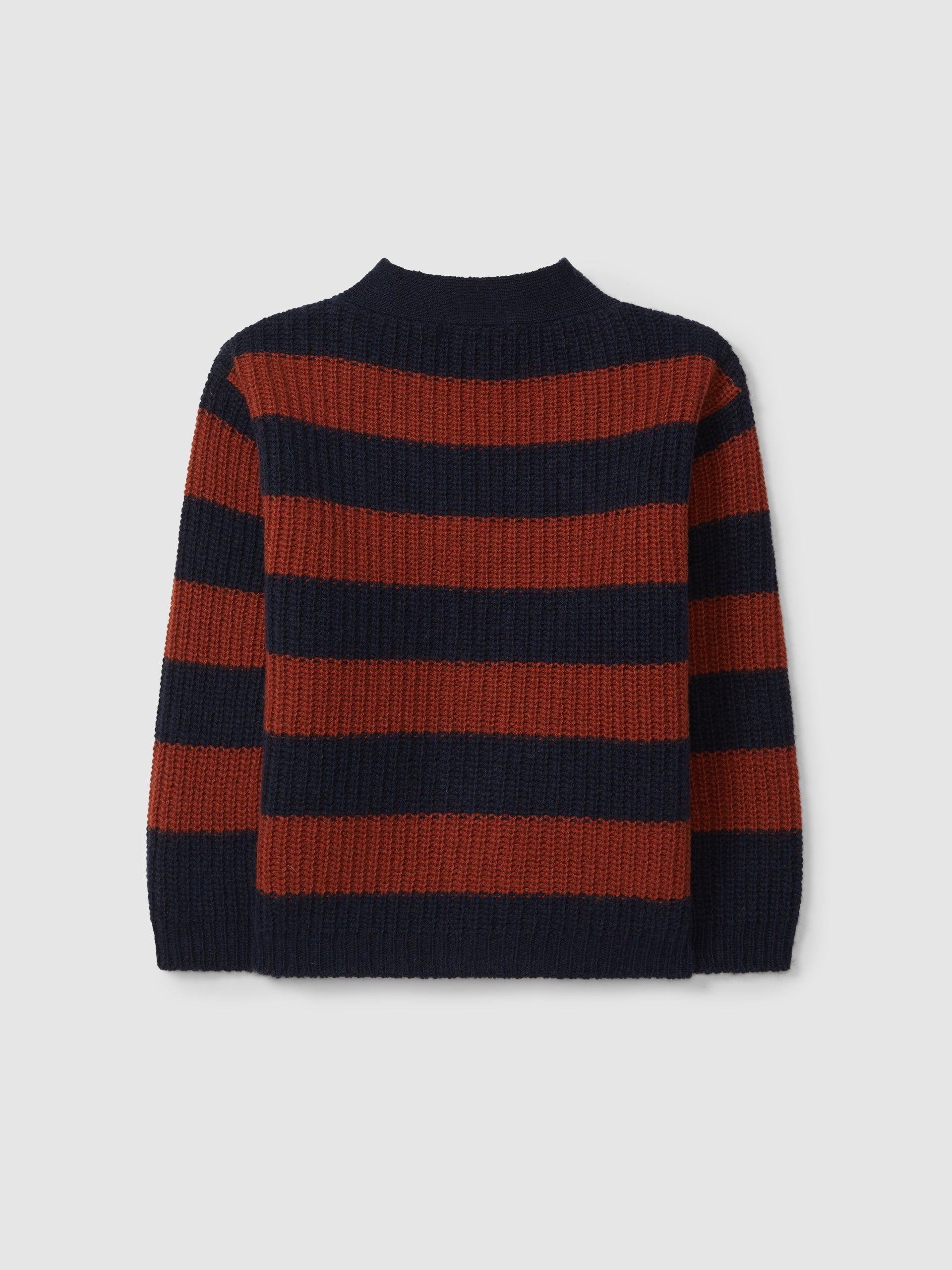 GILET TRICOTE A RAYURES COL EN V