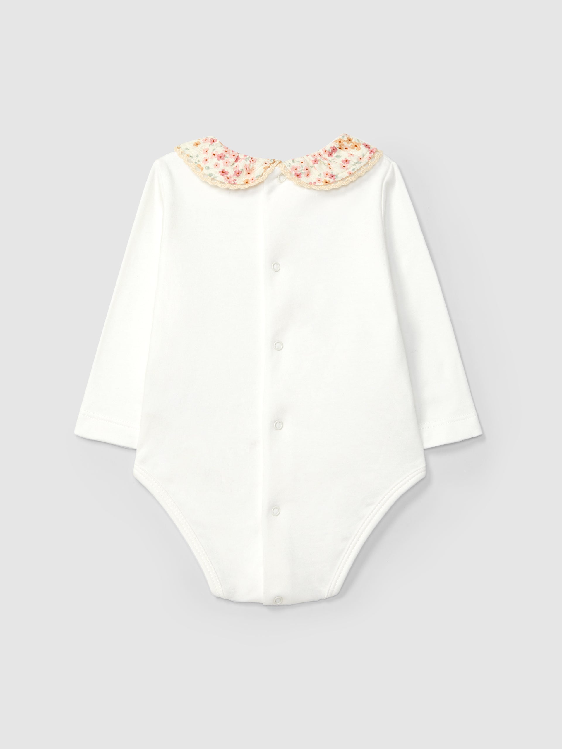 BODY A COL EN TISSU A FLEURS AVEC DETAIL EN DENTELLE