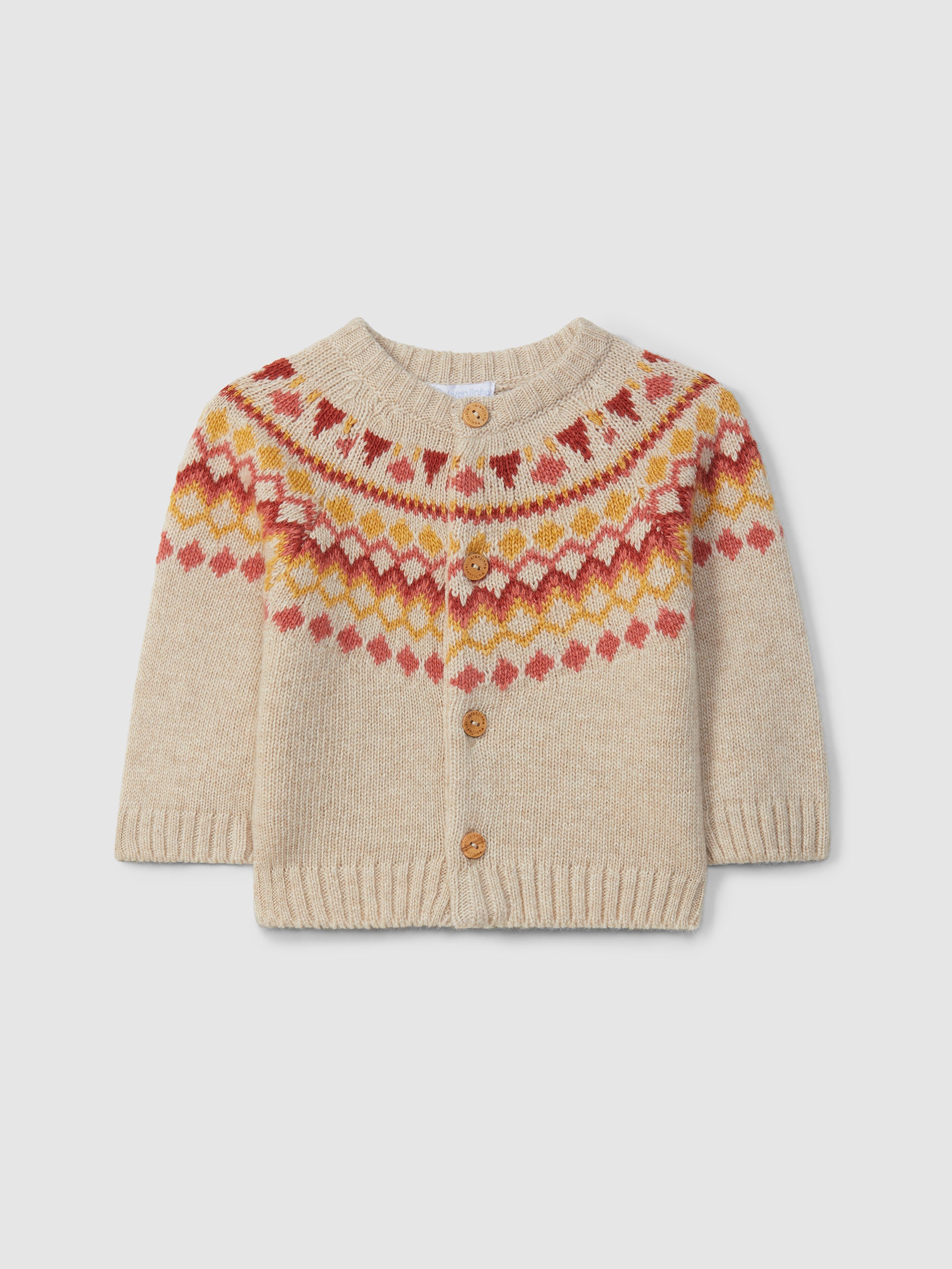 GILET TRICOTE AVEC JACQUARD