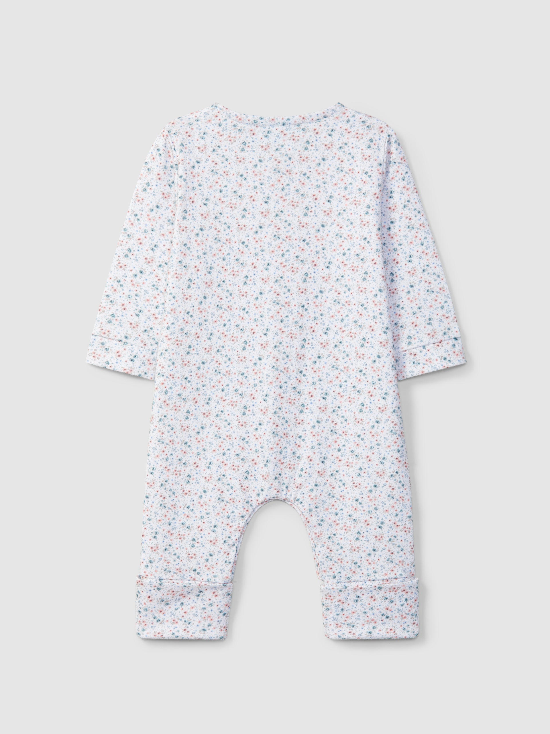 BABYGROW FLEURS A COL ROND