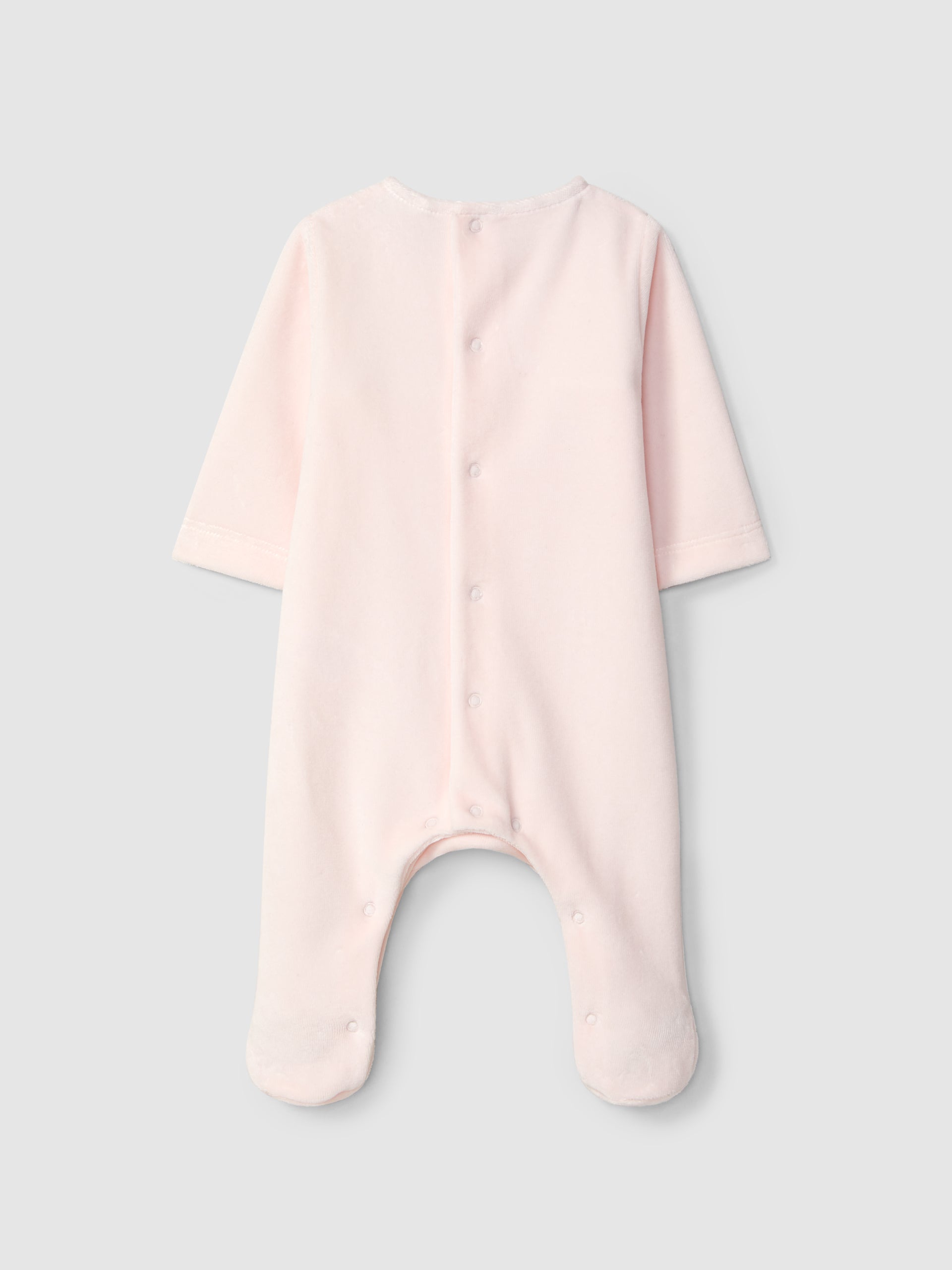 BABYGROW EN VELOURS AVEC DETAIL DE SMOCKS