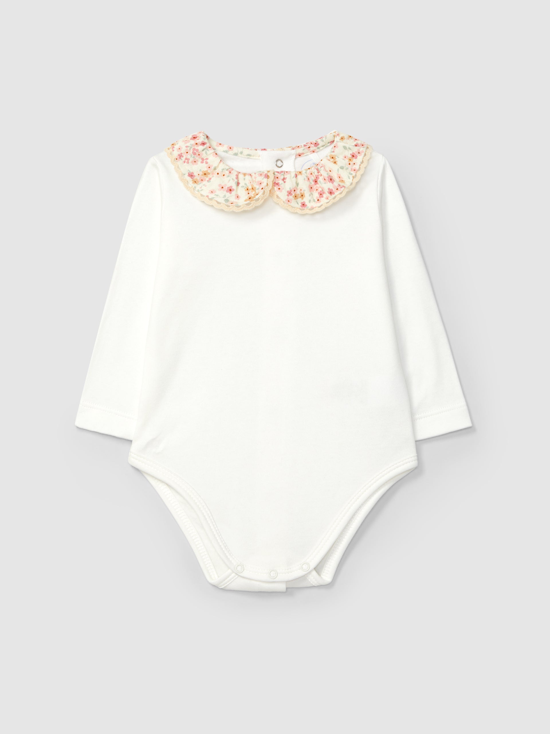 BODY A COL EN TISSU A FLEURS AVEC DETAIL EN DENTELLE
