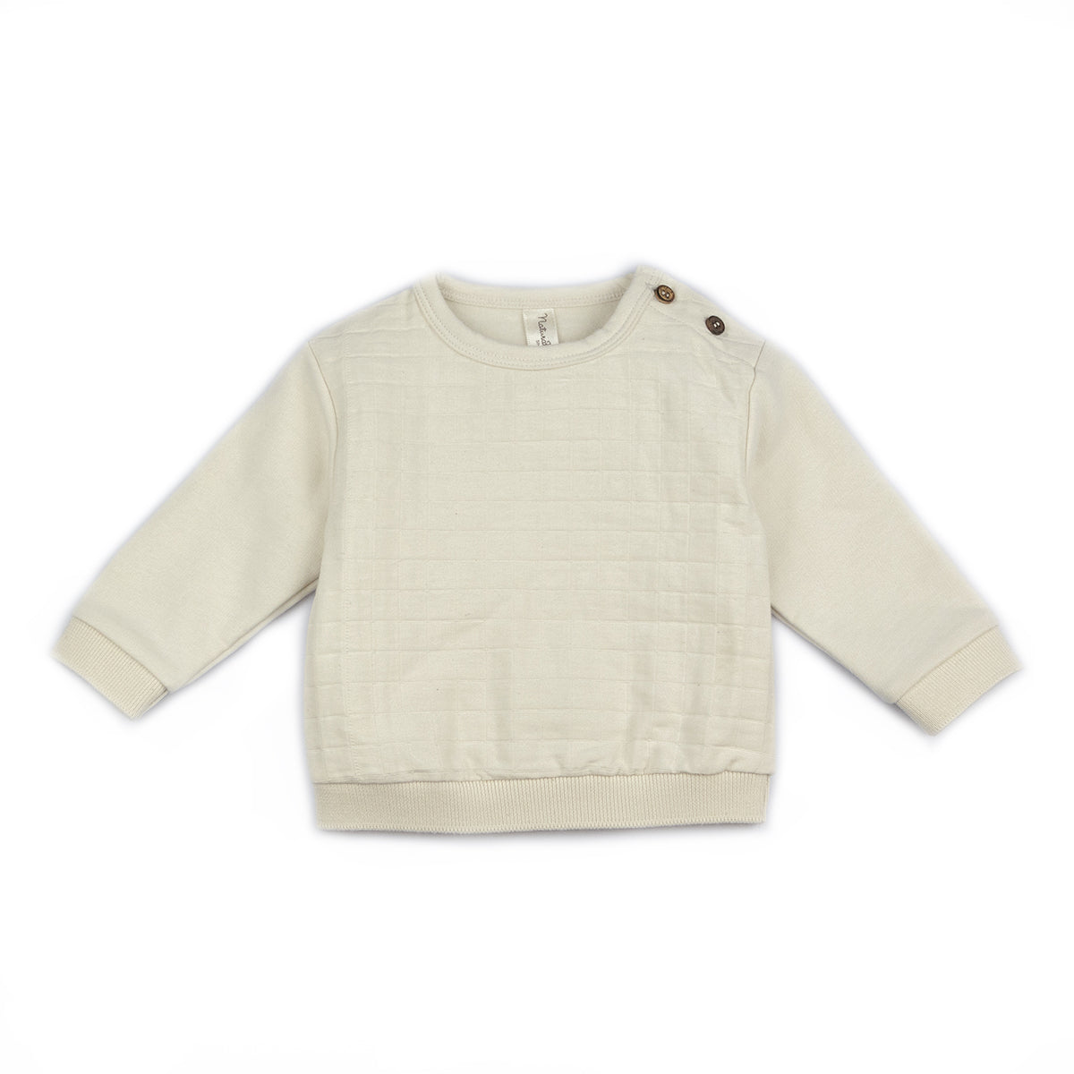 SWEAT EN MOLETTON AVEC DETAILS EN TISSU