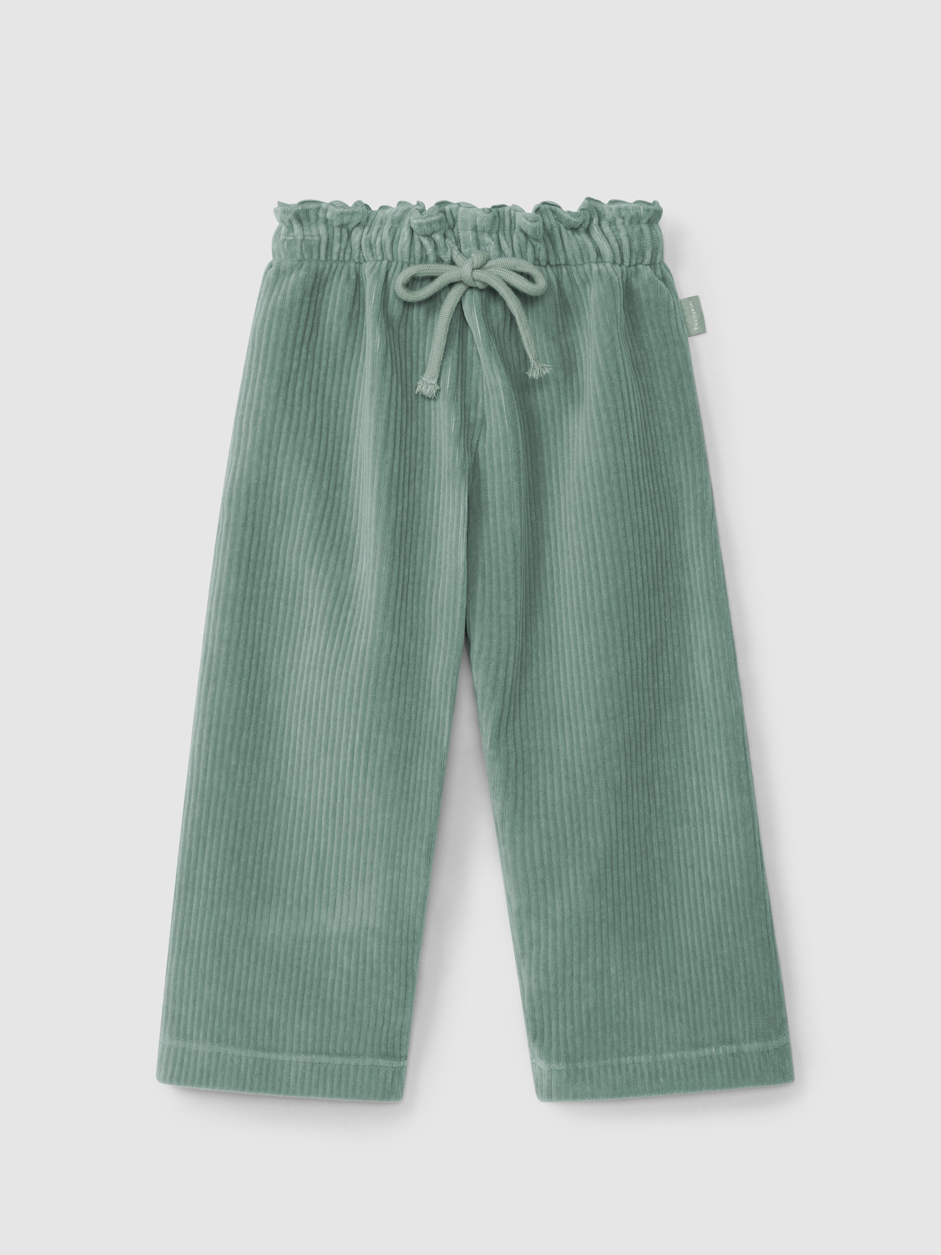 PANTALON PULL-UP WIDE LEG EN TISSU DE TYPE VELOURS COTELE