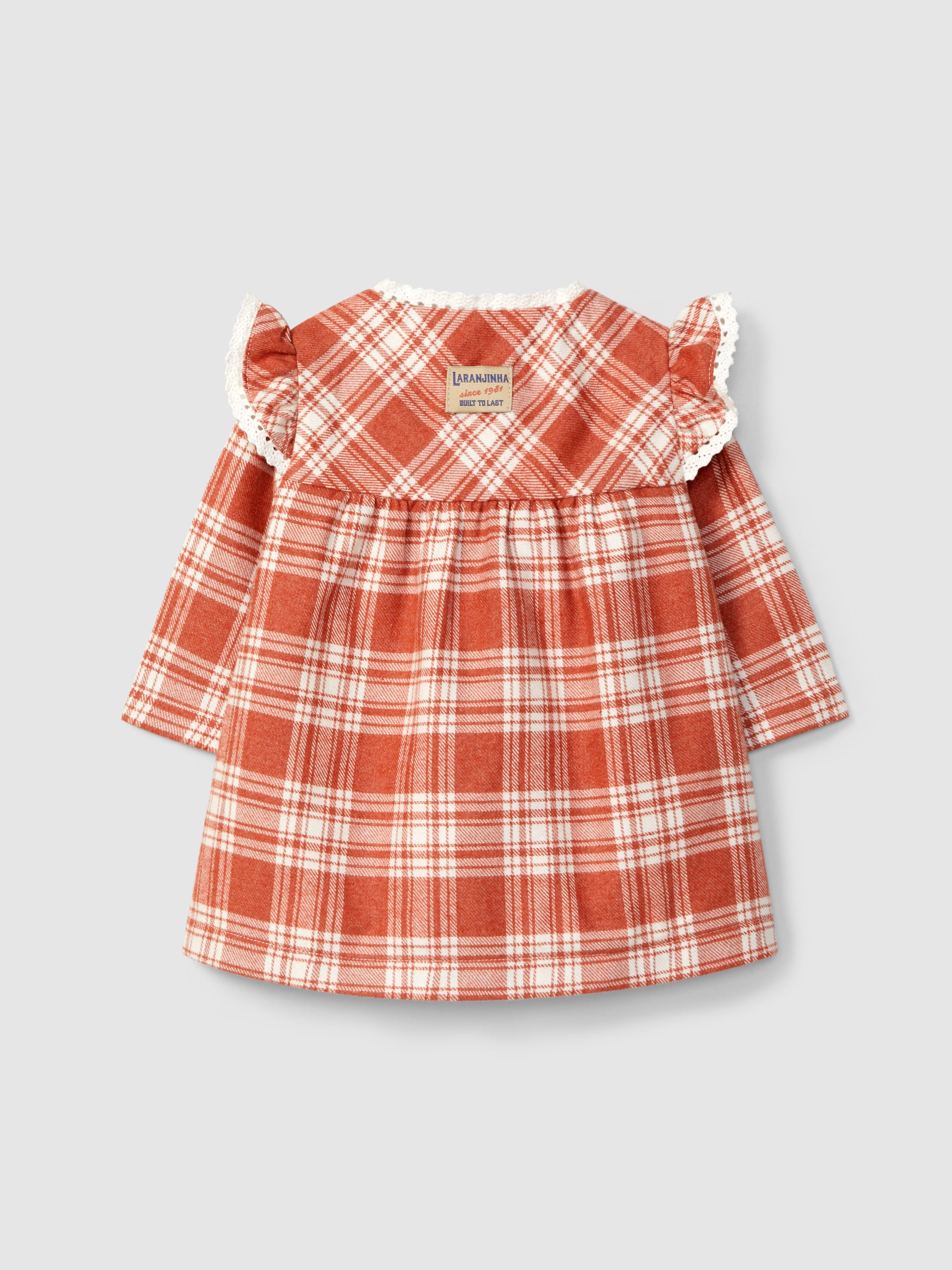 ROBE A CARREAUX AVEC DETAILS EN DENTELLE