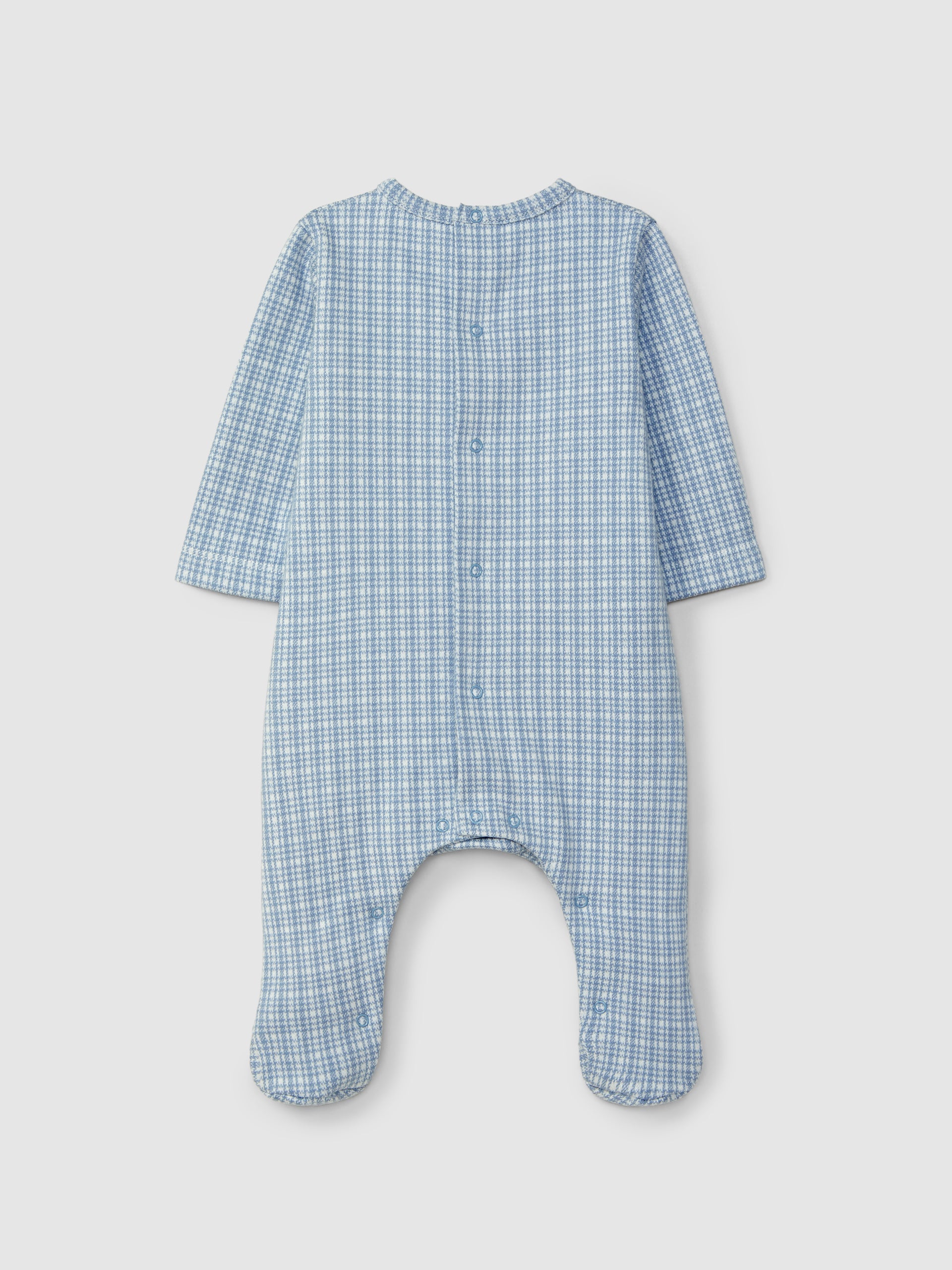 BABYGROW EN MAILLE JACQUARD A CARREAUX