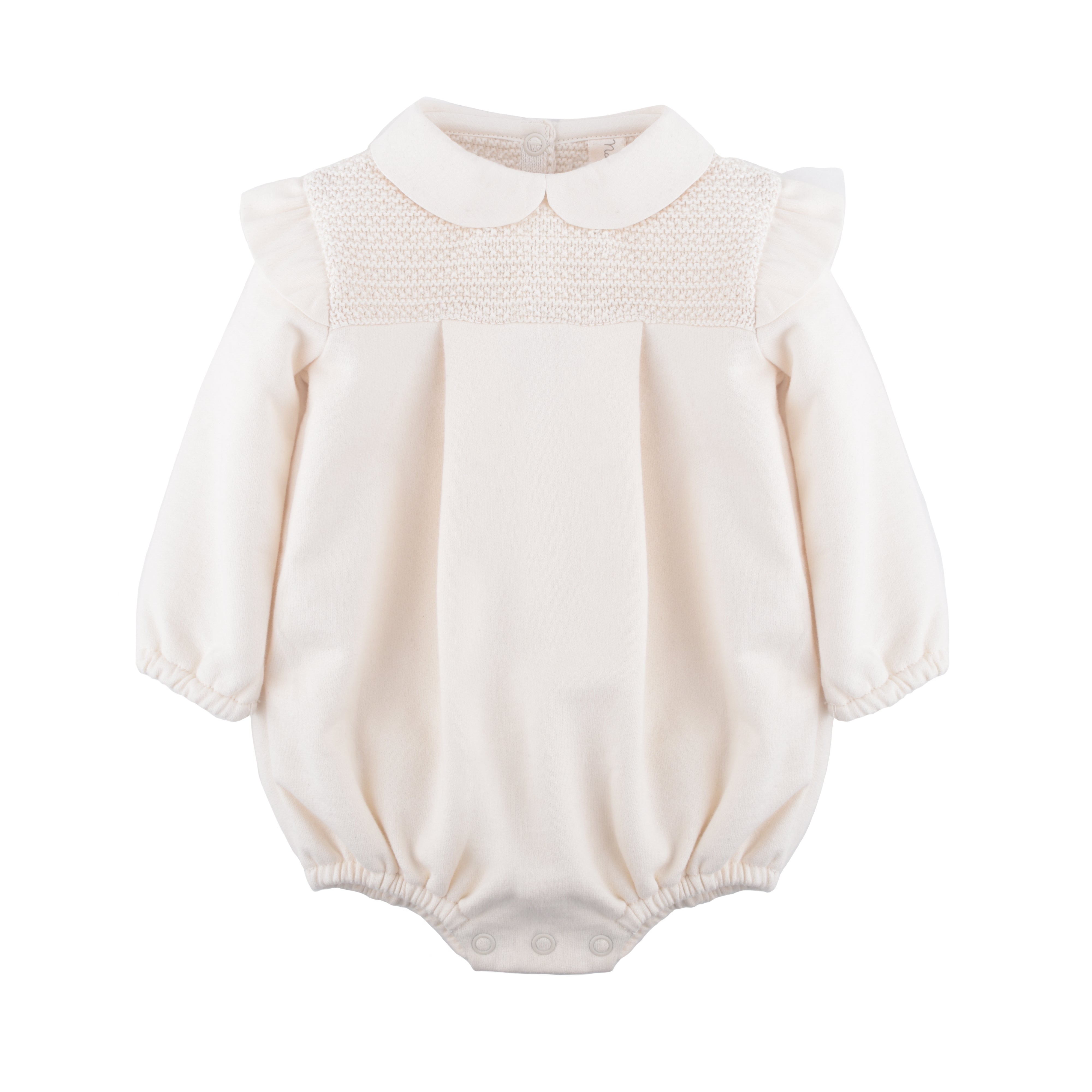 Barboteuse en molleton avec motif tricot