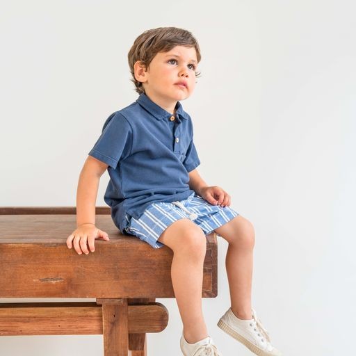 STRIPED SHORTS WITH DRAWSTRING