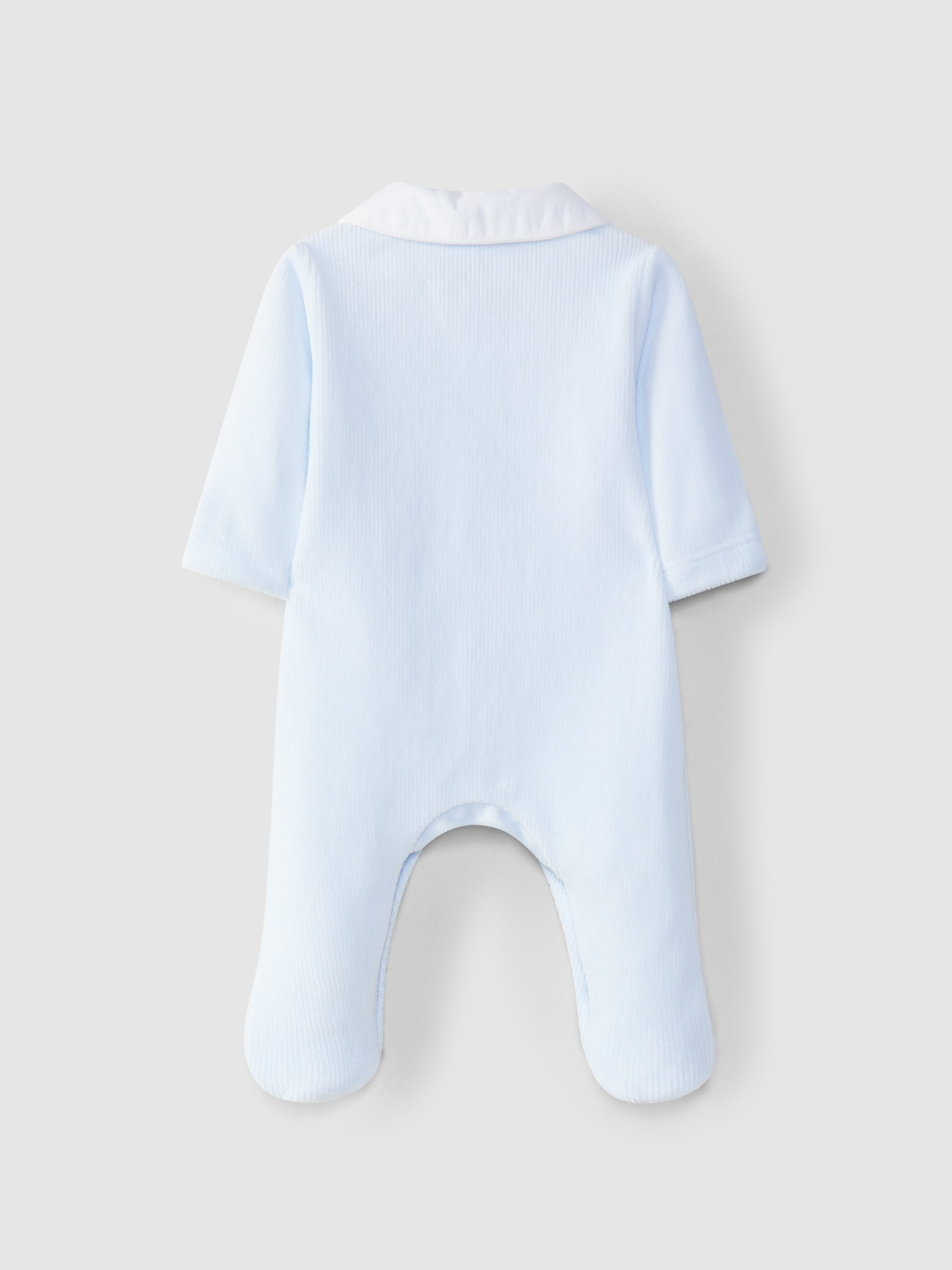 BABYGROW IN RIBBED VELVET WITH CLAUDI COLLAR