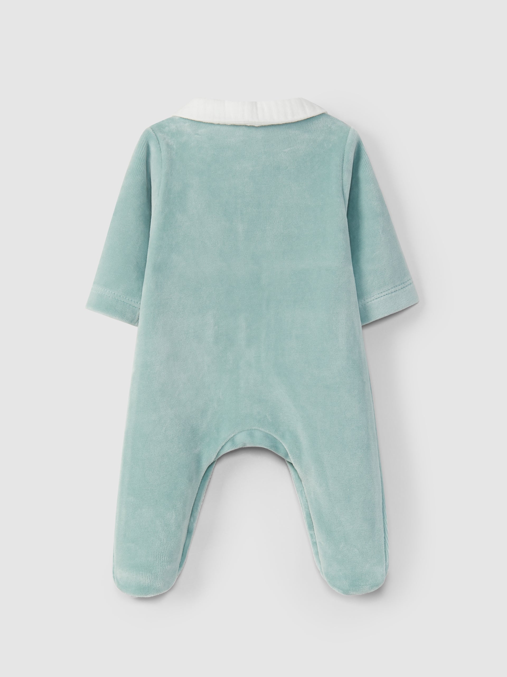 Babygrow velours carreaux vichy et poches