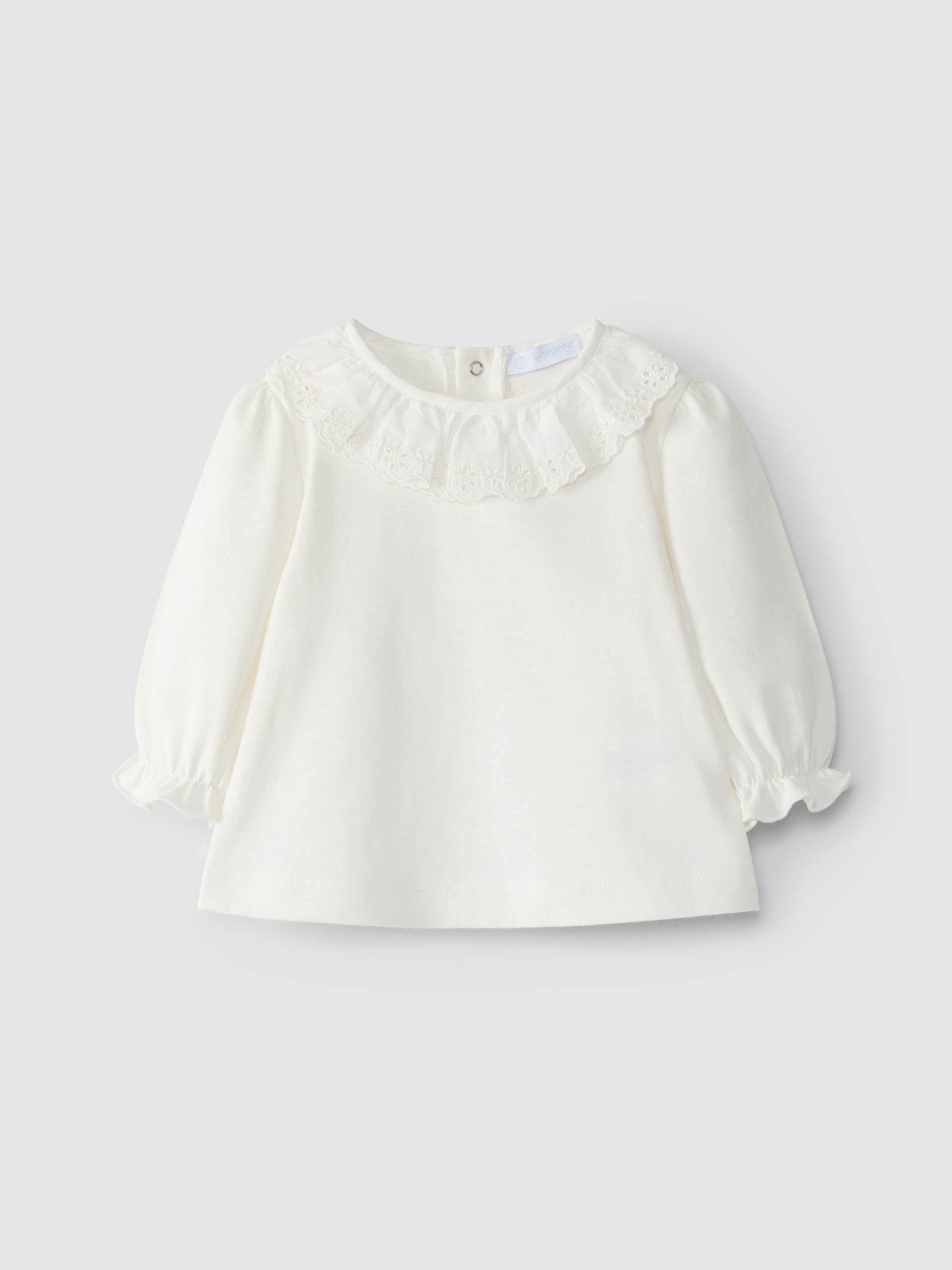 LONGSLEEVE WITH EMBROIDERED RUFFLE COLLAR