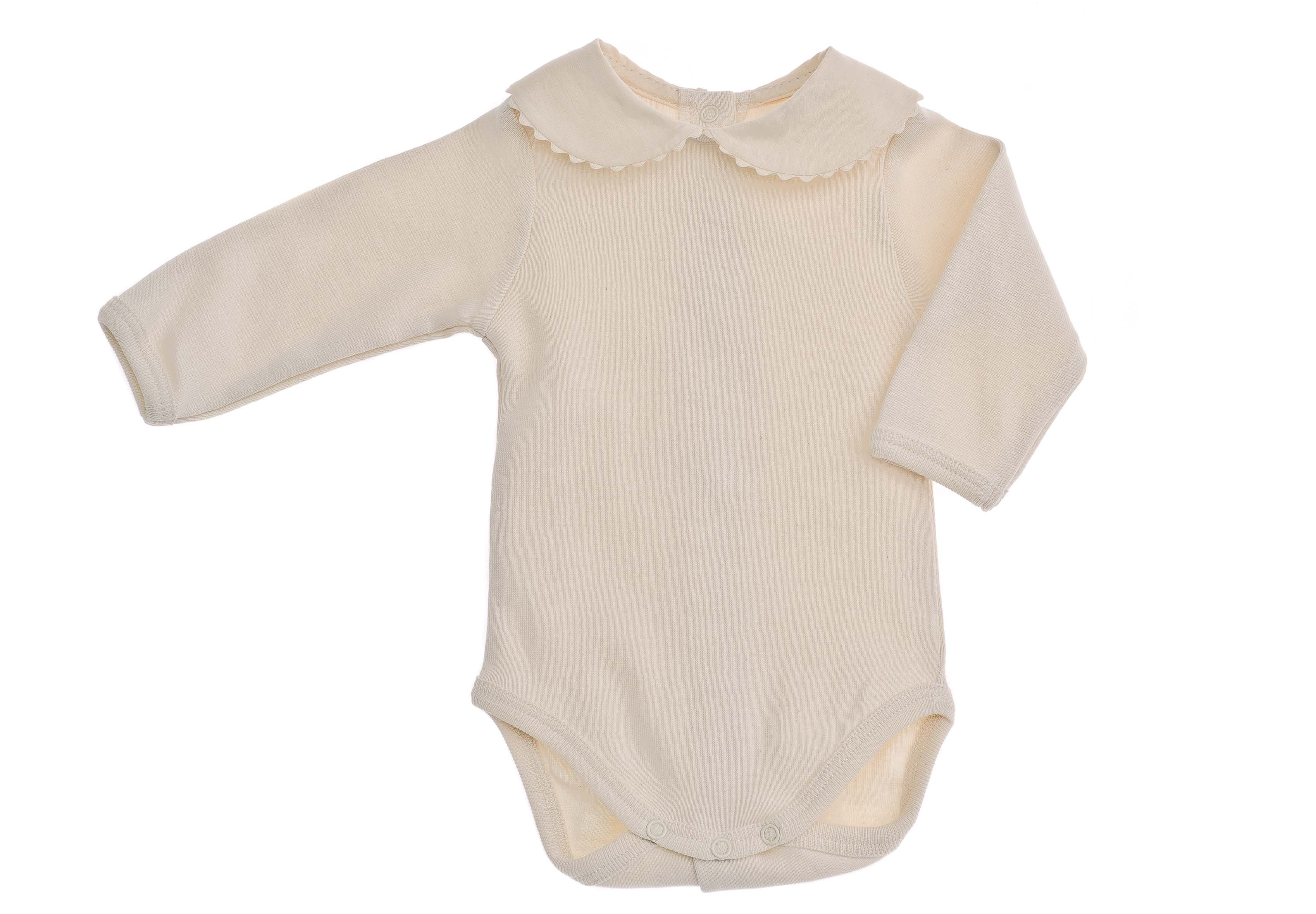 9249 BODYSUIT WITH PEPER CLAUDINE COLLAR IN VOILE FABRIC